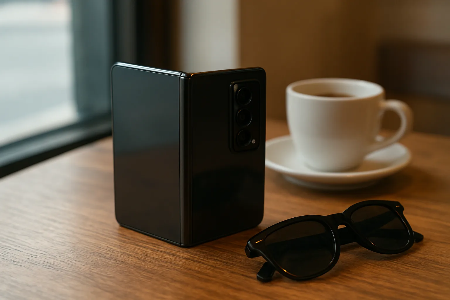 Samsung Galaxy Z Fold 8 camera module on a table
