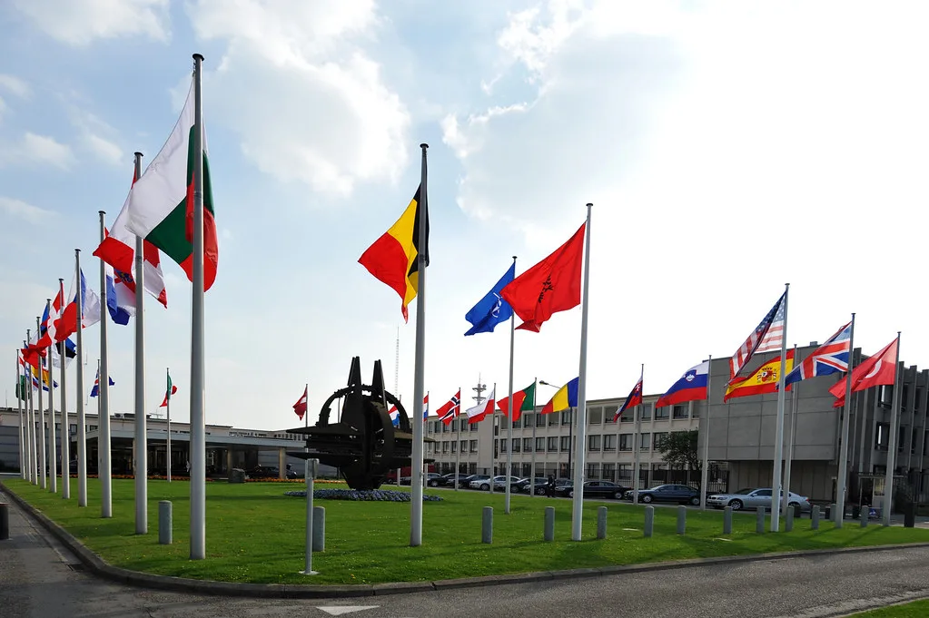 NATO directly involved claim highlighted by view of NATO headquarters building