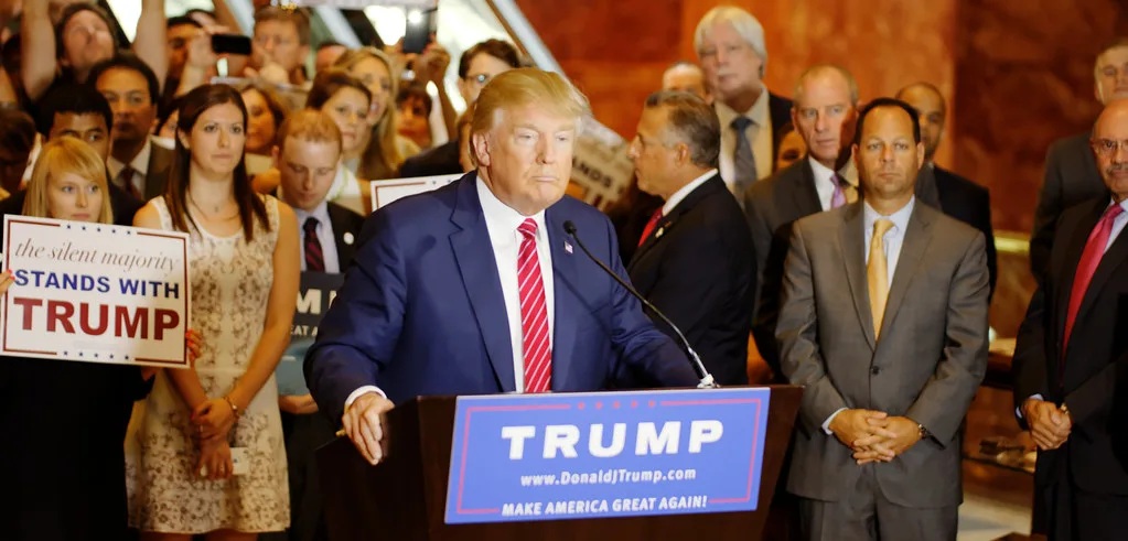 Donald Trump with new adviser Will Scharf as White House counsel