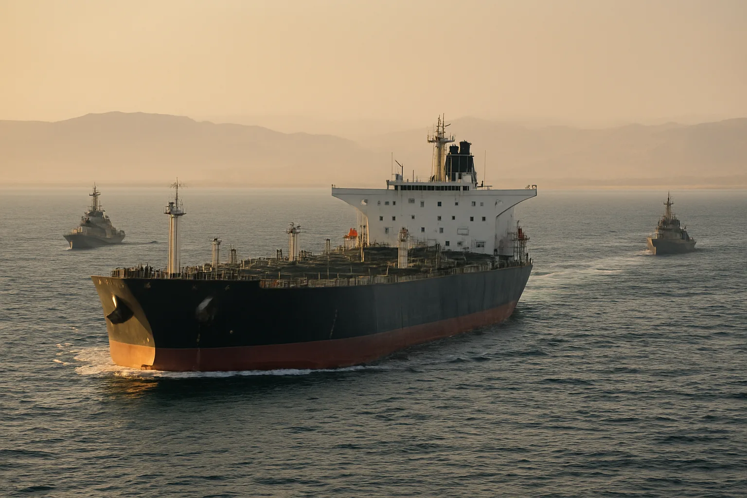 oil tanker in Strait of Hormuz during global trade up 12.5% crisis