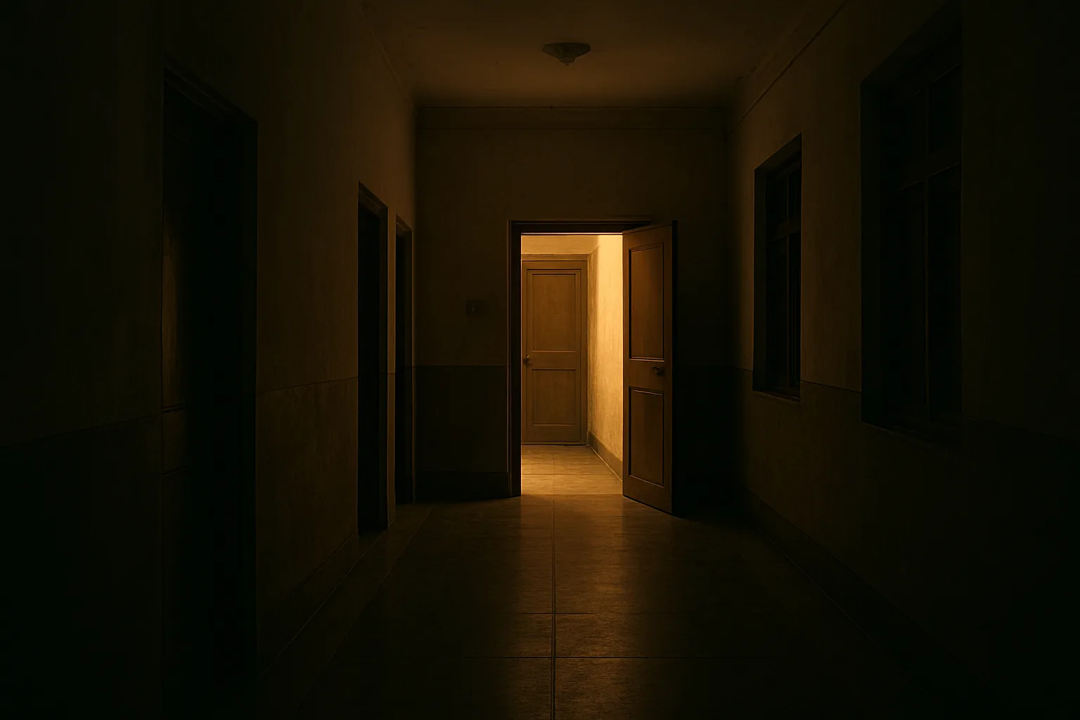 Dim government guest house corridor highlighting Mahua Moitra letter to Speaker and safety of women MPs