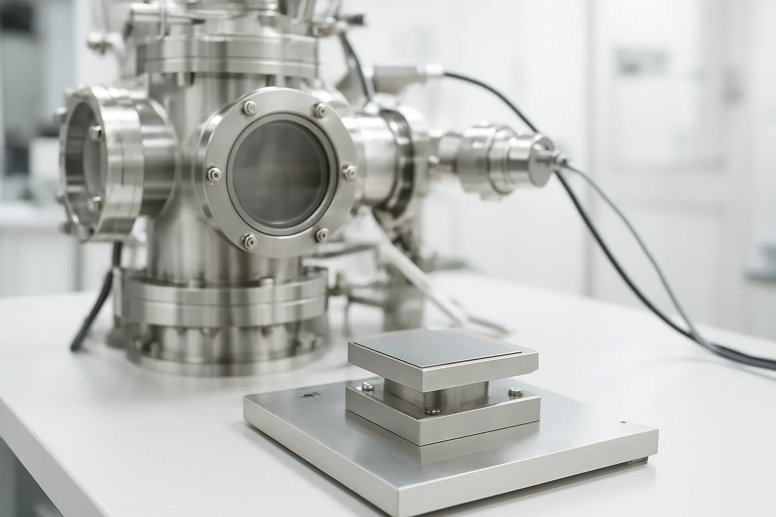 Lab setup for studying RuO2 magnetism in ultrathin strained ruthenium dioxide films